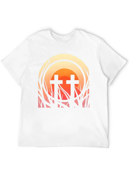 Sunset Cross Graphic Tee - Stylish Comfort