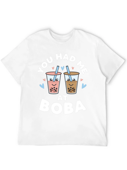 You Had Me At Boba Black Graphic Tee