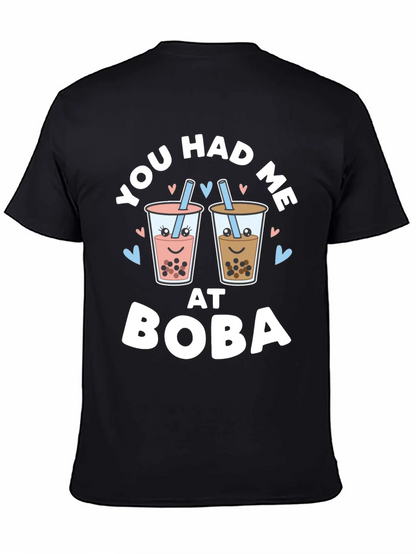 You Had Me At Boba Black Graphic Tee