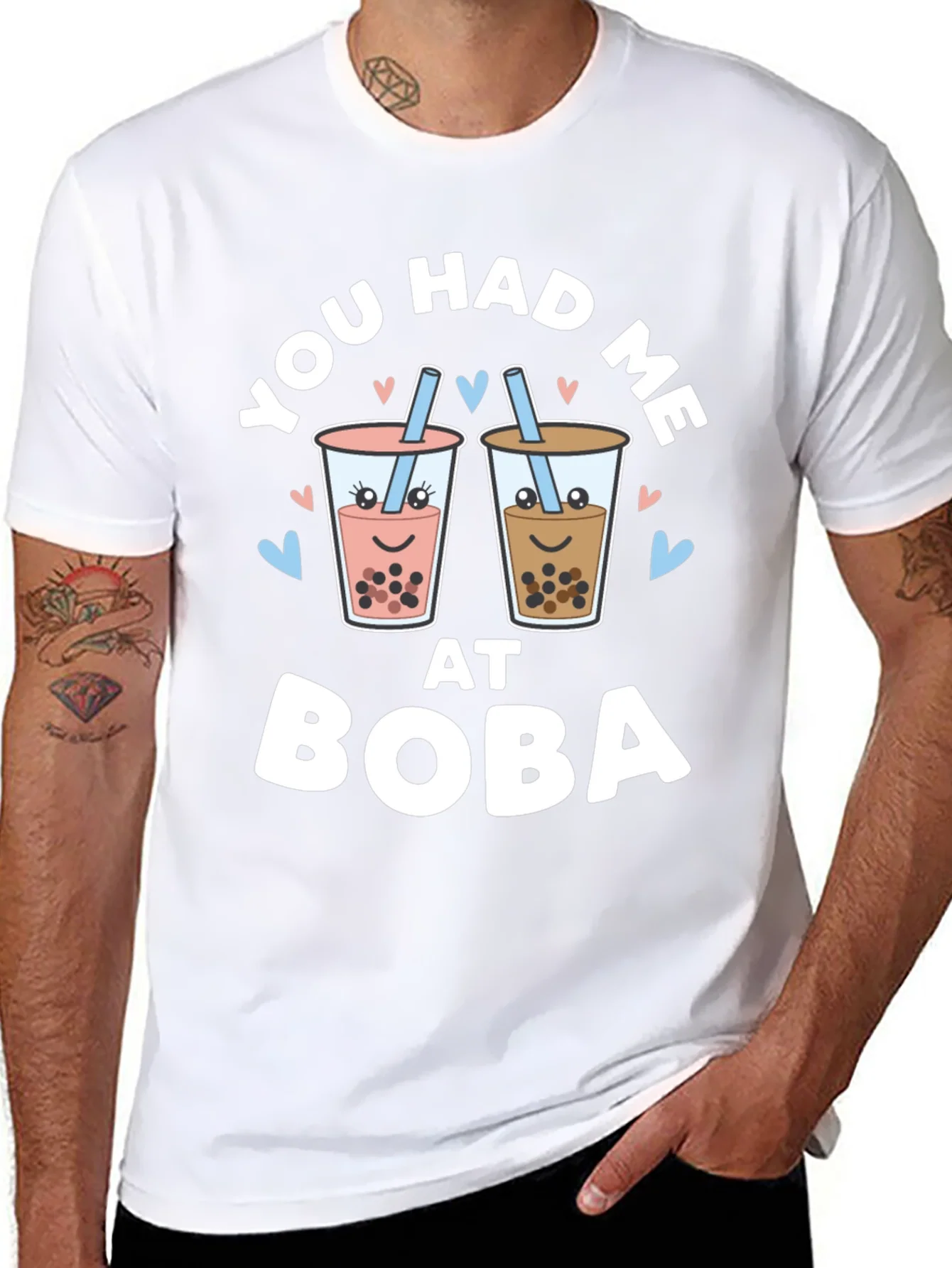 You Had Me At Boba Black Graphic Tee