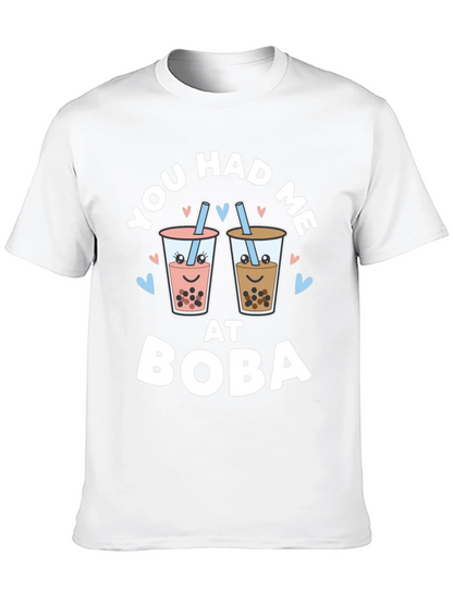 You Had Me At Boba Black Graphic Tee