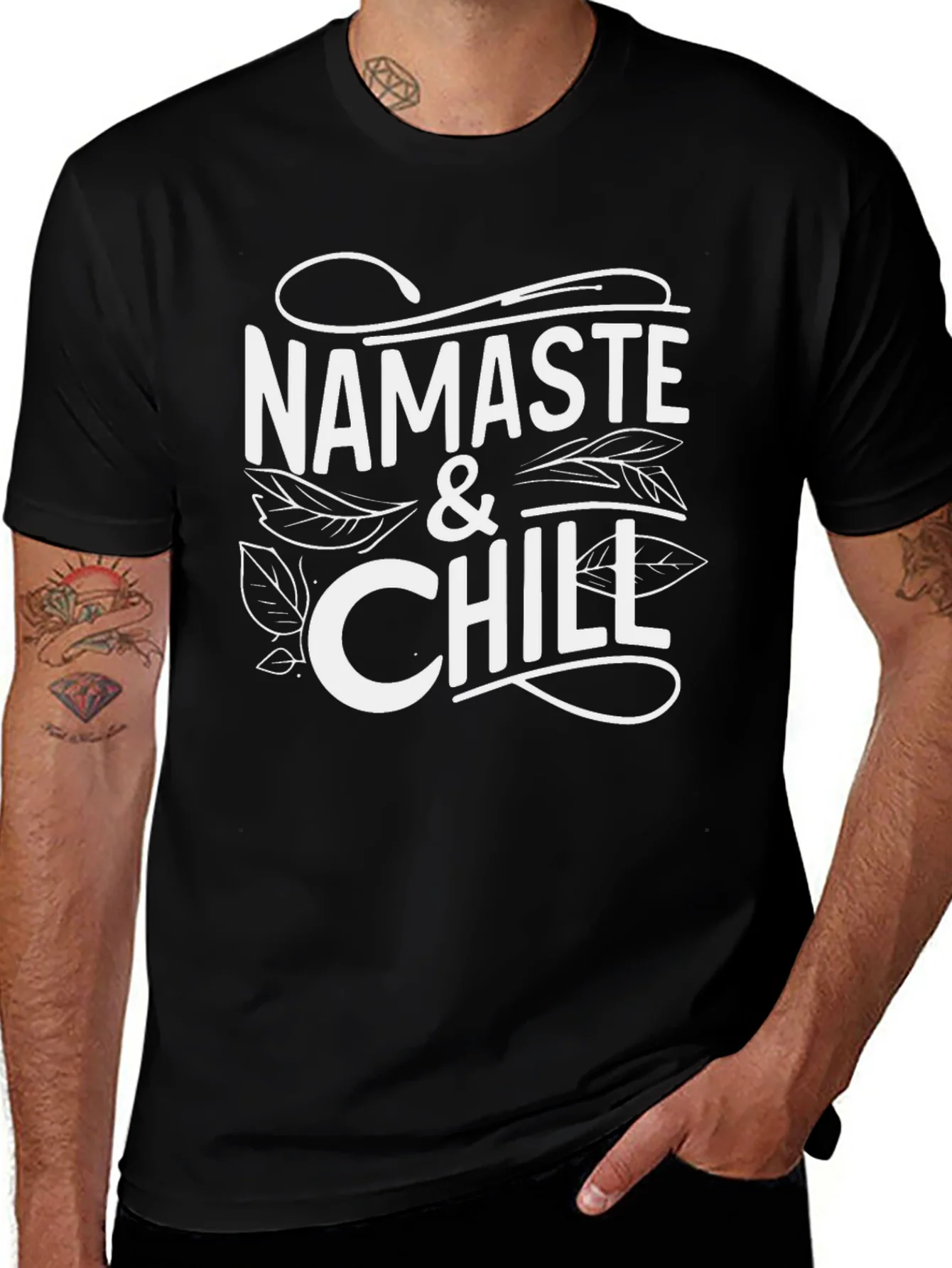 Namaste & Chill Graphic Tee - Relaxed Style