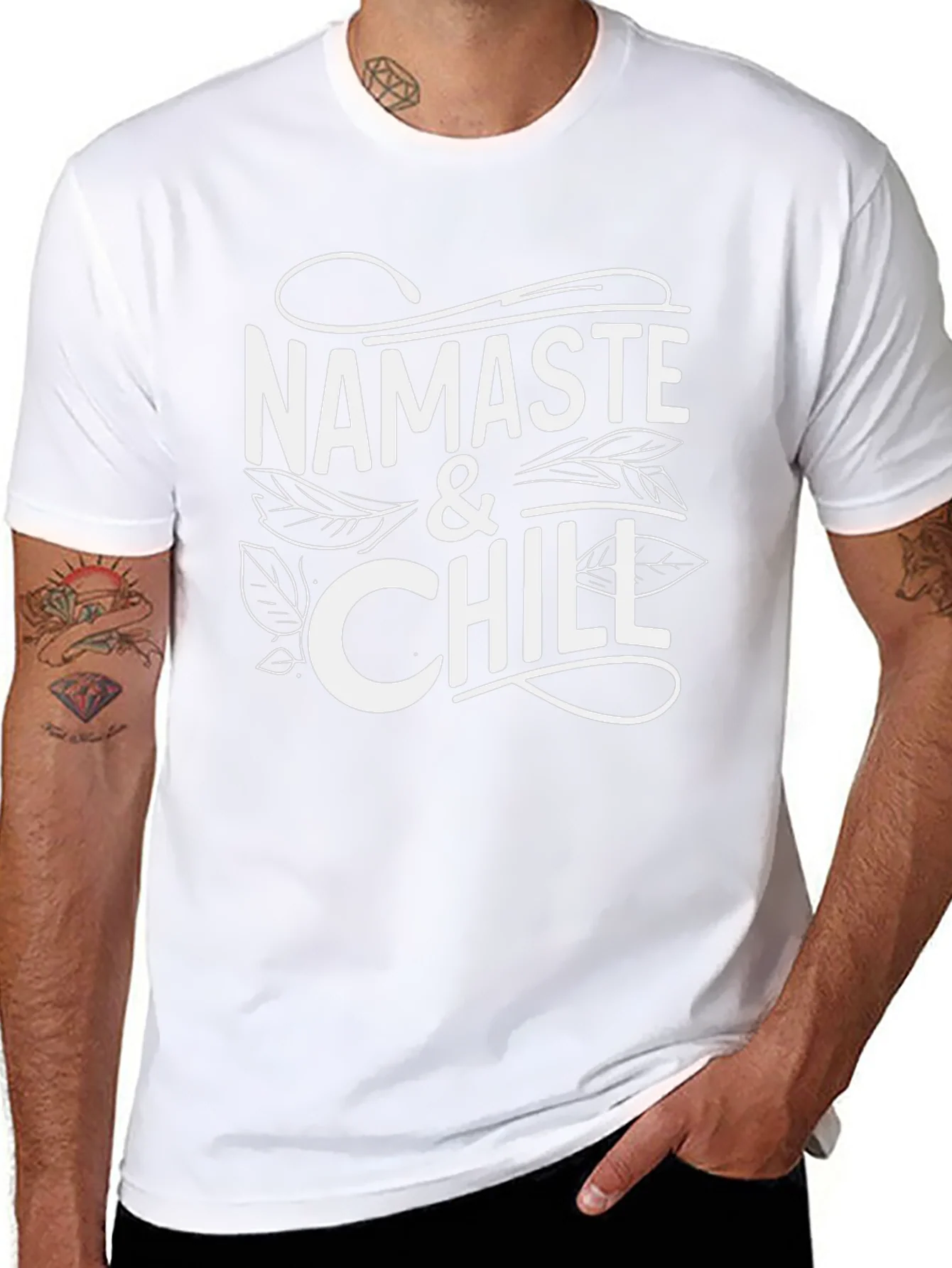 Namaste & Chill Graphic Tee - Relaxed Style