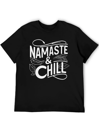 Namaste & Chill Graphic Tee - Relaxed Style