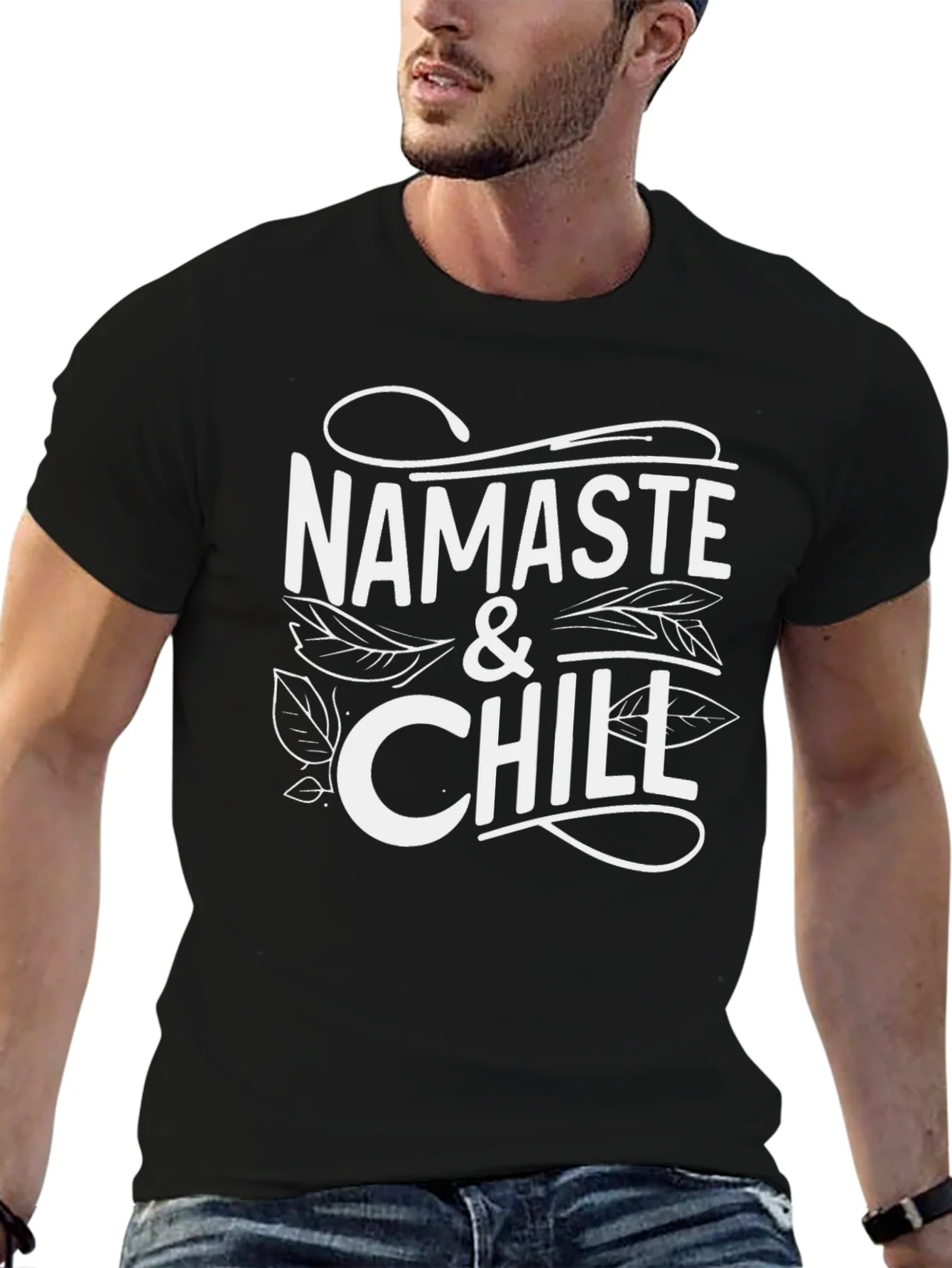 Namaste & Chill Graphic Tee - Relaxed Style
