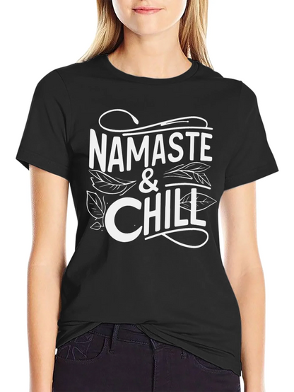 Namaste & Chill Graphic Tee - Relaxed Style