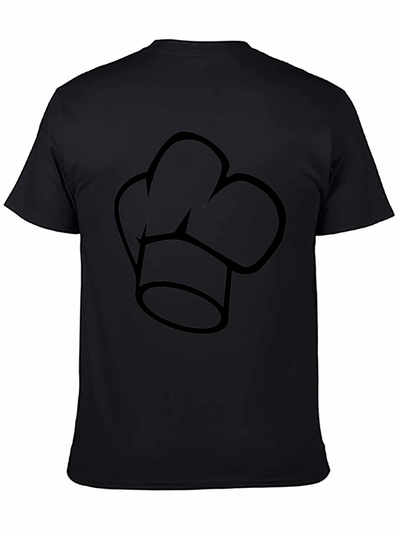 Chef Hat Graphic Black T-Shirt - Culinary Apparel