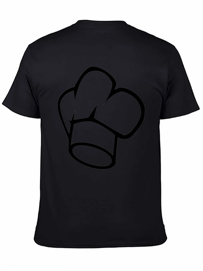 Chef Hat Graphic Black T-Shirt - Culinary Apparel