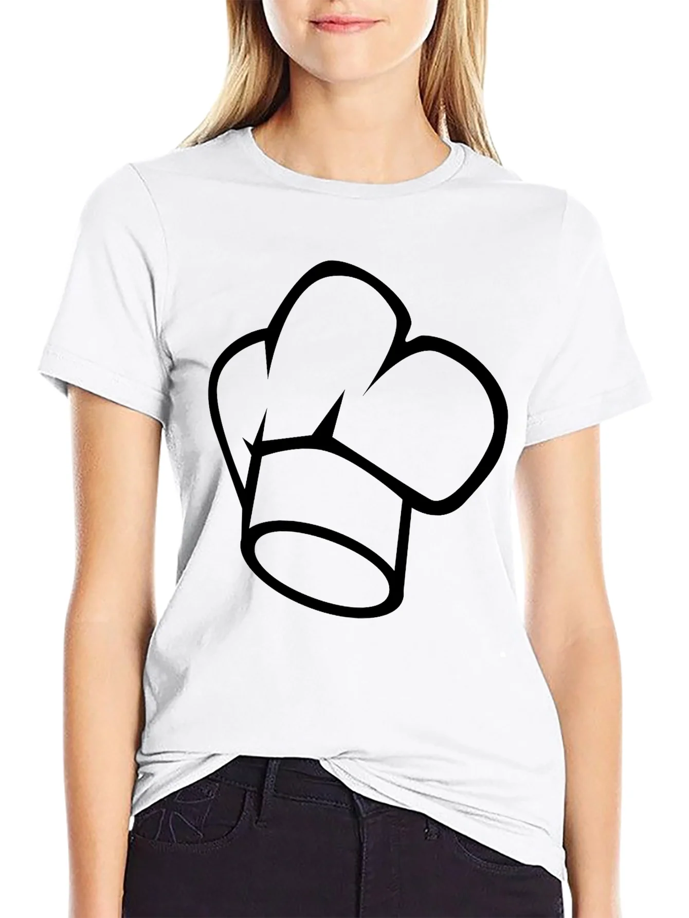 Chef Hat Graphic Black T-Shirt - Culinary Apparel