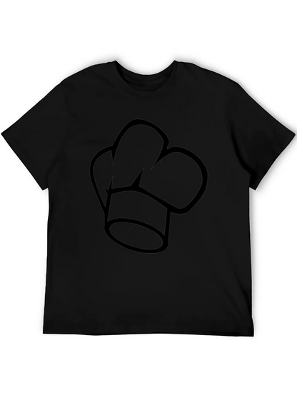 Chef Hat Graphic Black T-Shirt - Culinary Apparel