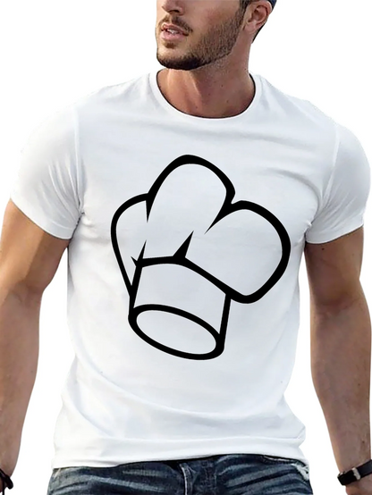 Chef Hat Graphic Black T-Shirt - Culinary Apparel