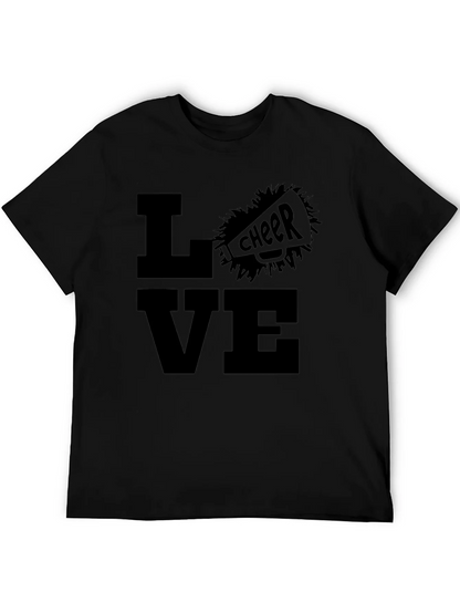 Love Cheer T-Shirt - Black Graphic Tee