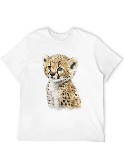 Cheetah Cub Graphic Tee - Cute Animal Print Shirt