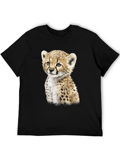 Cheetah Cub Graphic Tee - Cute Animal Print Shirt