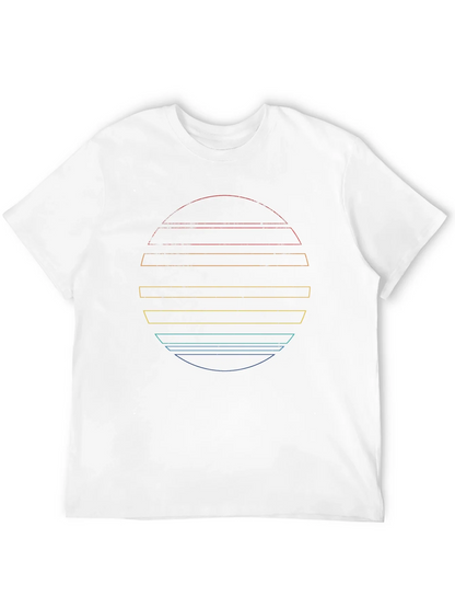 Retro Sunset Graphic Tee - Black