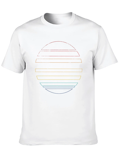 Retro Sunset Graphic Tee - Black