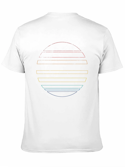 Retro Sunset Graphic Tee - Black