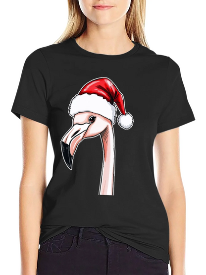 Festive Flamingo T-Shirt - Holiday Cheer