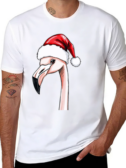 Festive Flamingo T-Shirt - Holiday Cheer