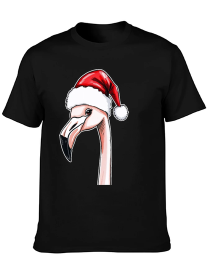 Festive Flamingo T-Shirt - Holiday Cheer