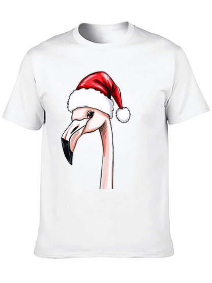 Festive Flamingo T-Shirt - Holiday Cheer
