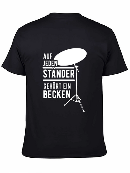 Drummer T-Shirt: Auf Jeden Staender Gehoert Ein Becken