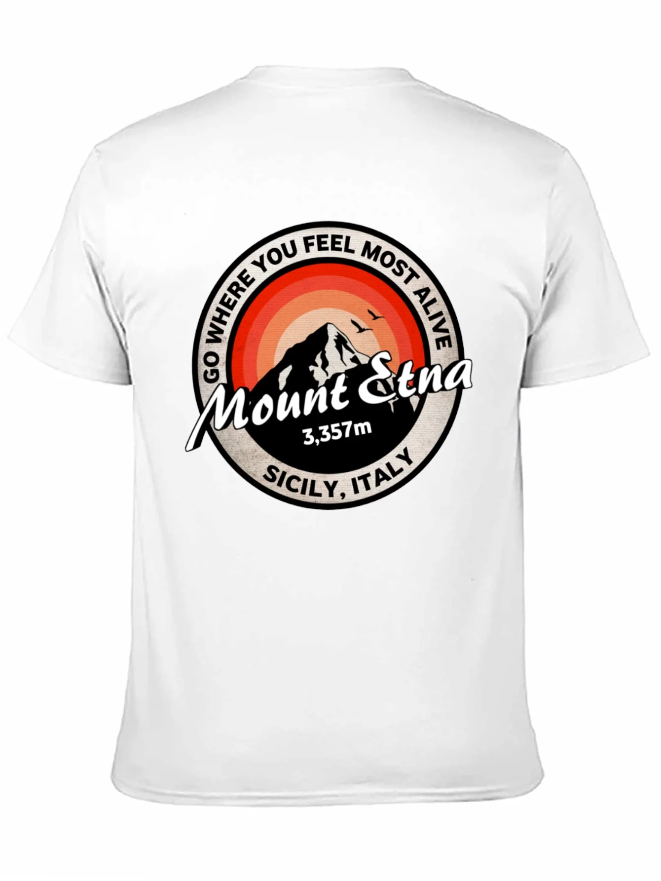 Mount Etna Graphic Tee - Sicily Italy T-Shirt