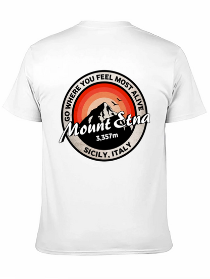 Mount Etna Graphic Tee - Sicily Italy T-Shirt