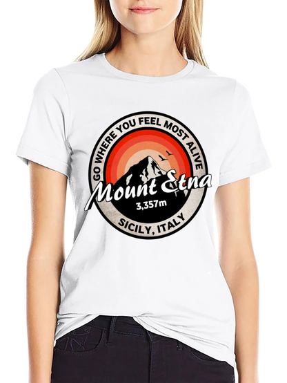 Mount Etna Graphic Tee - Sicily Italy T-Shirt
