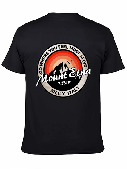 Mount Etna Graphic Tee - Sicily Italy T-Shirt