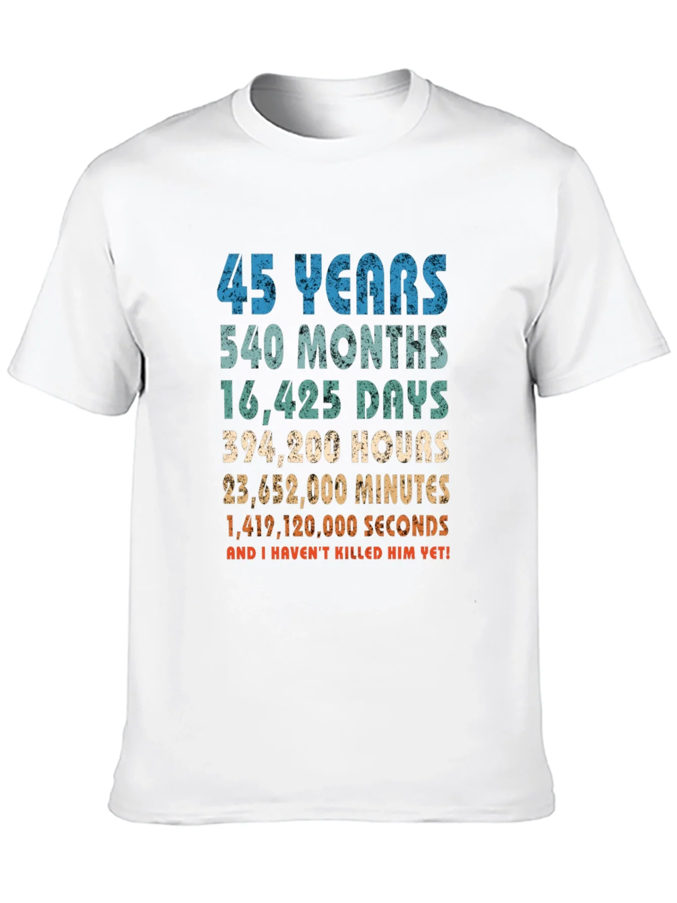45 Years Anniversary T-Shirt Funny Birthday Gift
