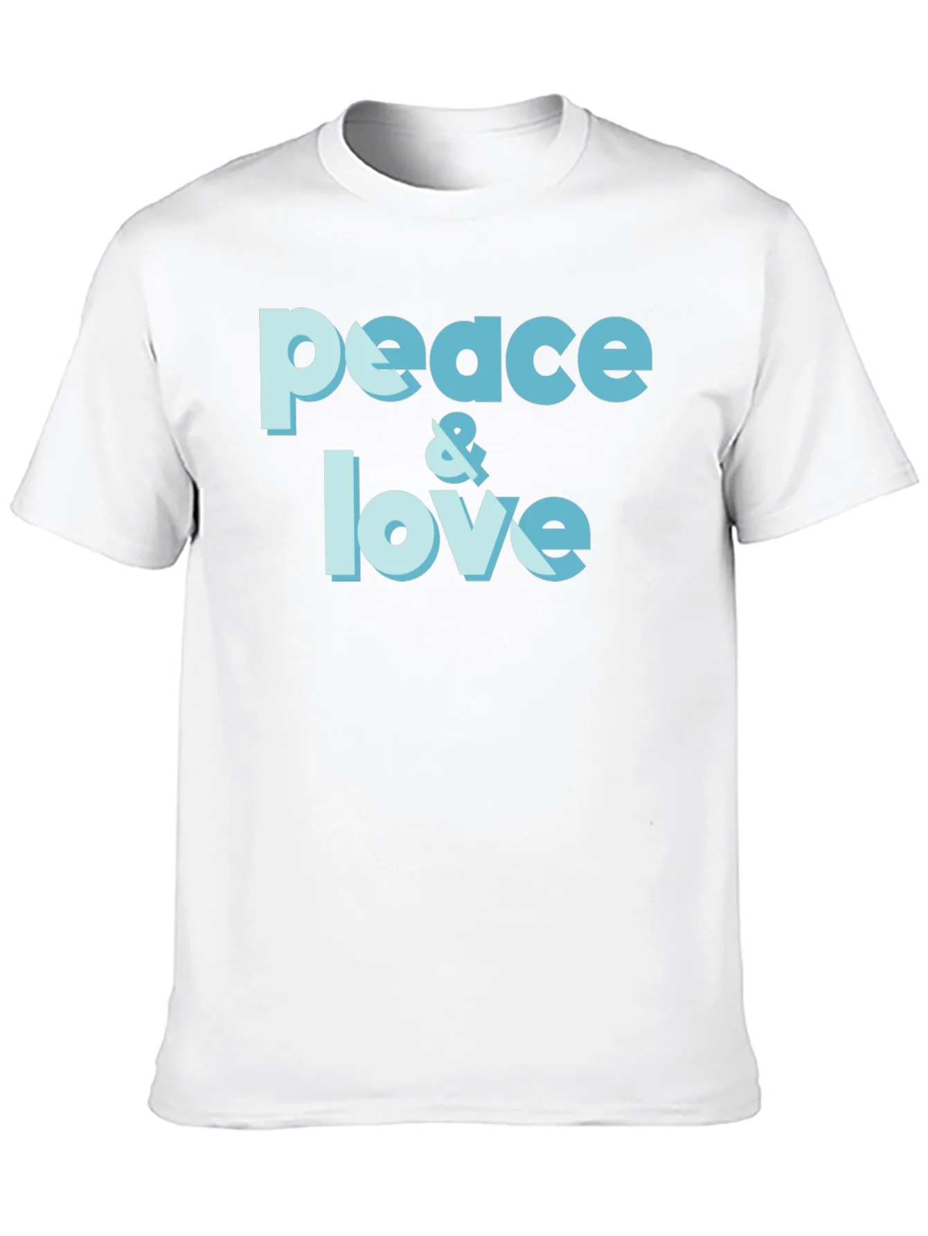 Peace & Love Graphic T-Shirt - Trendy Casual Tee