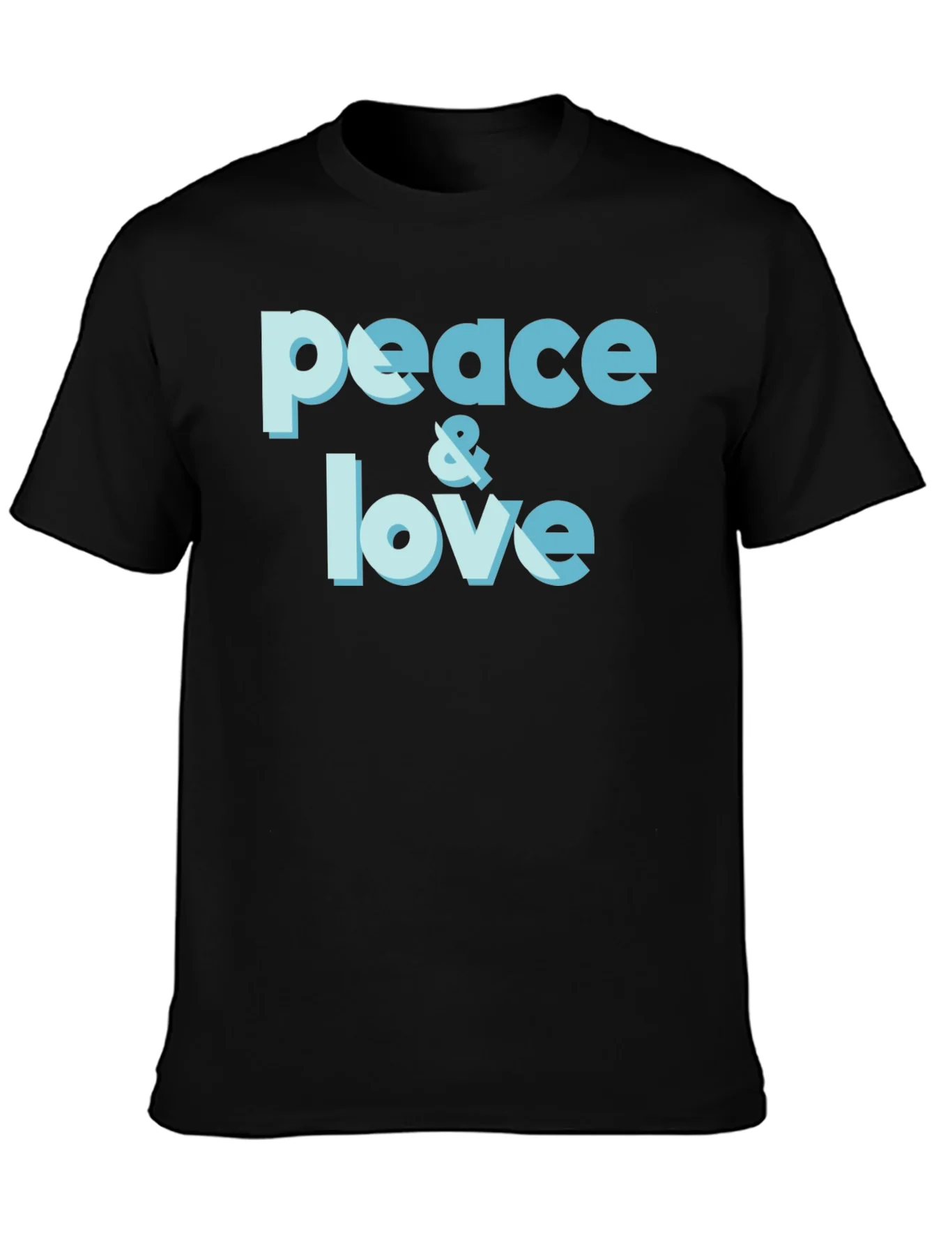 Peace & Love Graphic T-Shirt - Trendy Casual Tee