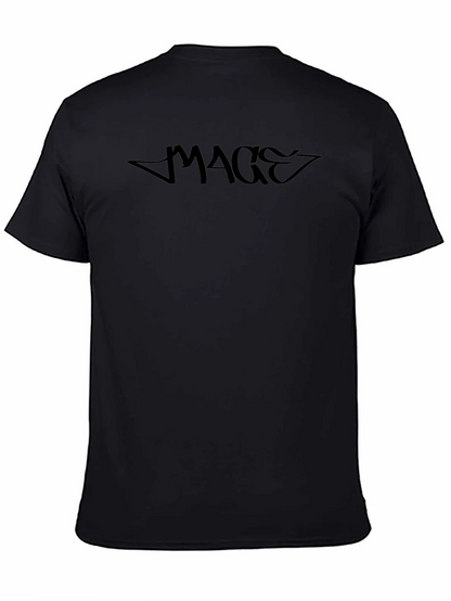 MAGE Black Graphic Tee - Casual Style