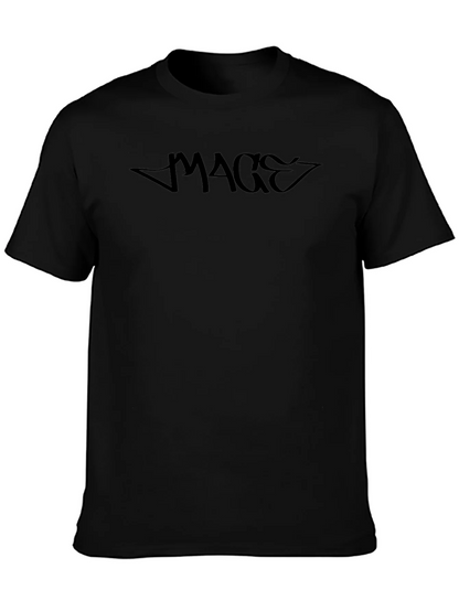 MAGE Black Graphic Tee - Casual Style