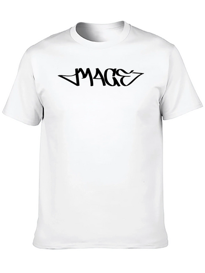 MAGE Black Graphic Tee - Casual Style