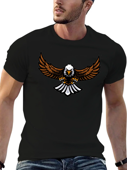 Eagle Graphic Tee - Black Cotton Blend