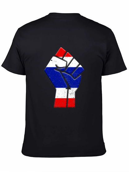 Thailand Flag Fist Black T-Shirt