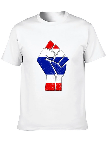 Thailand Flag Fist Black T-Shirt