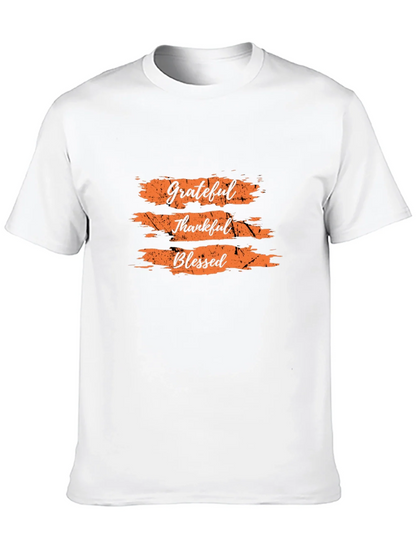 Grateful Thankful Blessed Black T-Shirt