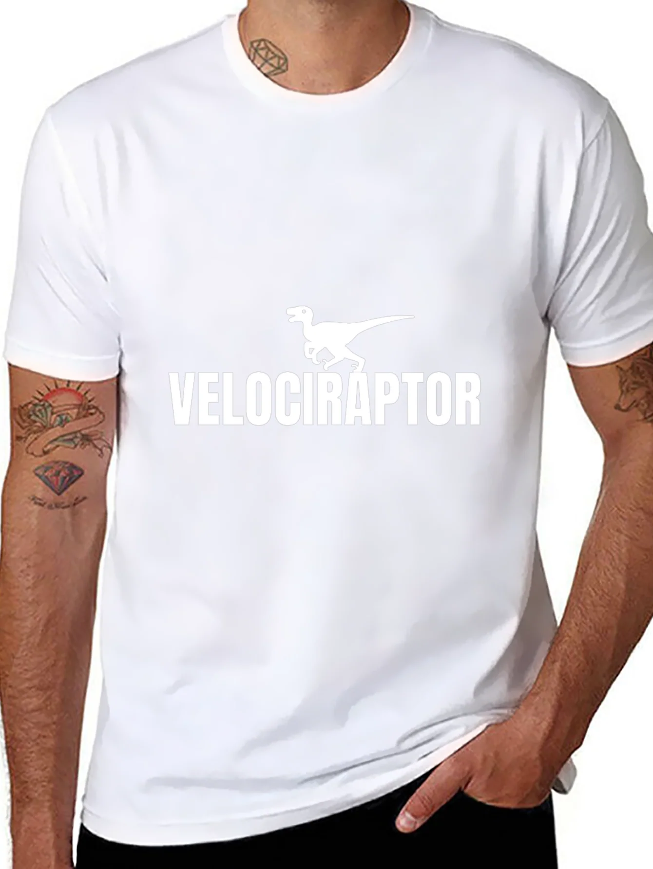 Velociraptor Dinosaur Graphic T-Shirt