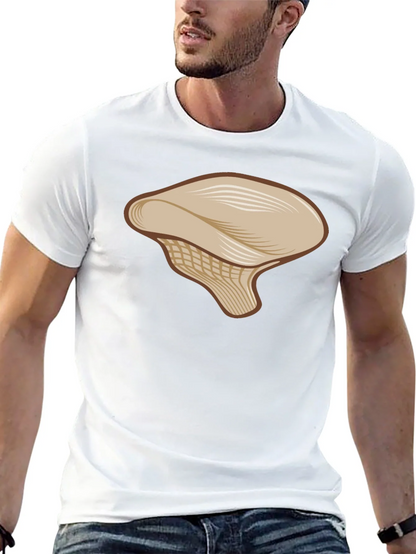Mushroom Graphic Tee - Casual Black T-Shirt