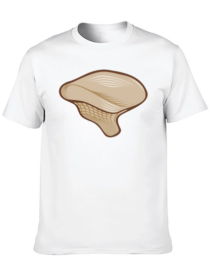 Mushroom Graphic Tee - Casual Black T-Shirt