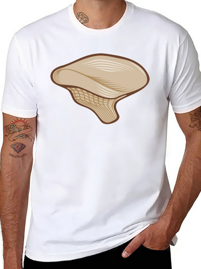 Mushroom Graphic Tee - Casual Black T-Shirt