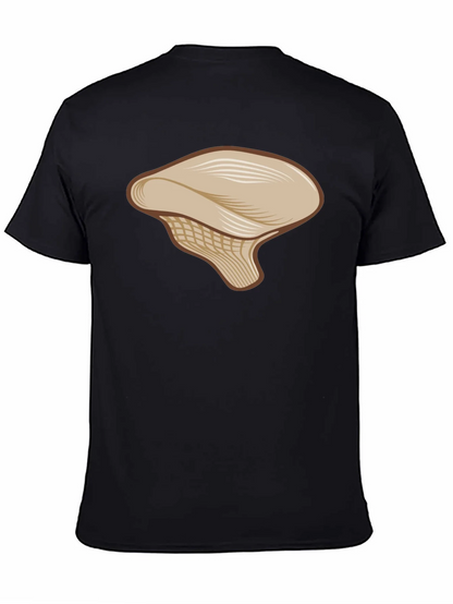 Mushroom Graphic Tee - Casual Black T-Shirt