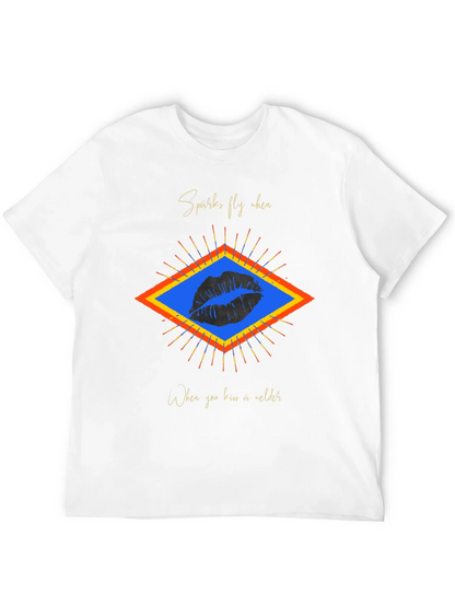 Sparks Fly Welder Kiss Graphic Tee