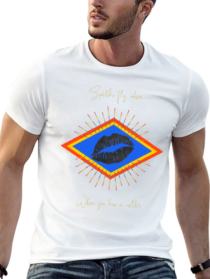 Sparks Fly Welder Kiss Graphic Tee