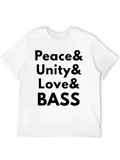 Peace Unity Love Bass Graphic T-Shirt