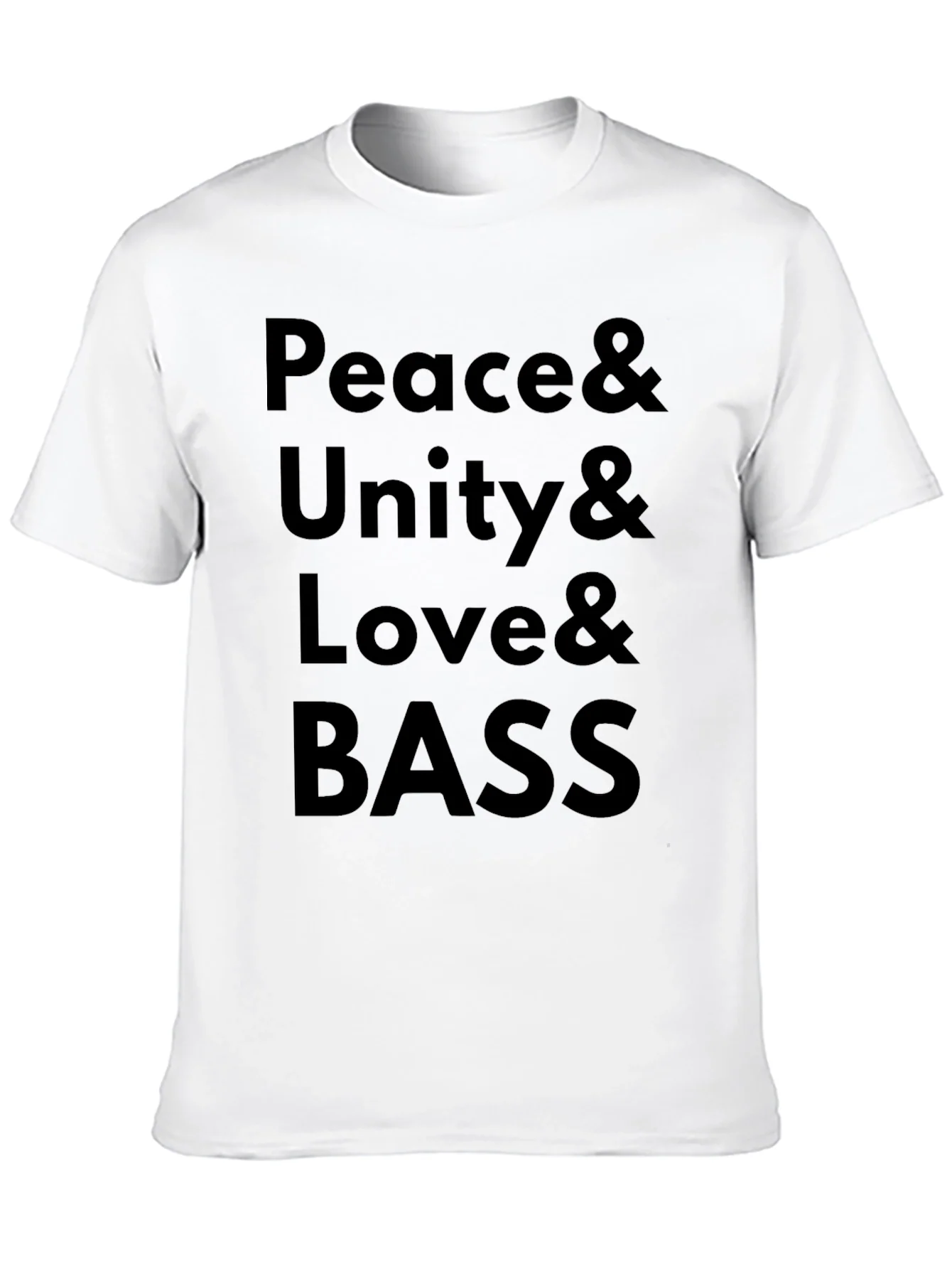 Peace Unity Love Bass Graphic T-Shirt