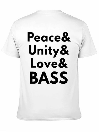 Peace Unity Love Bass Graphic T-Shirt